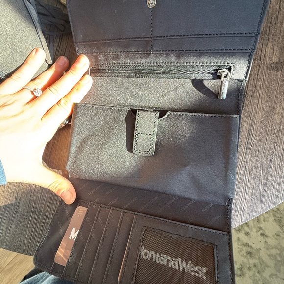 NWOT Montana West Charcoal and Turquoise Embellished Fringe Tote Bag - Picture 7 of 13